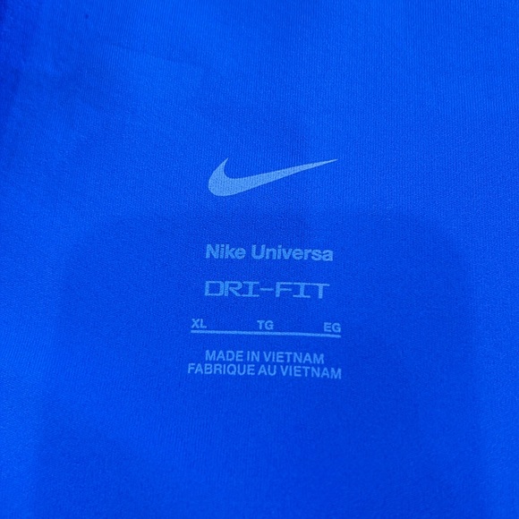 NWT ROYAL BLUE NIKE DRI-FIT MEDIUM SUPPORT, high rise and 5” length. - Picture 3 of 7